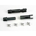 TRAXXAS Half-shafts (internal-splined (2)/external-splined (2))/ metal U-joints (4)