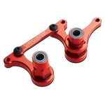 TRAXXAS Steering bellcranks, drag link (red-anodized 6061-T6 aluminum)/ 5x8mm ball bearings (4)/ hardware (assembled)