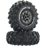 DURATRAX Showdown CR C3 Mntd 2.2" Crawler Tires, Chrome (2)