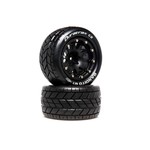 DURATRAX Bandito MT Belted 2.8" 2WD Mounted Rear Tires, .5 Offset, Black (2)