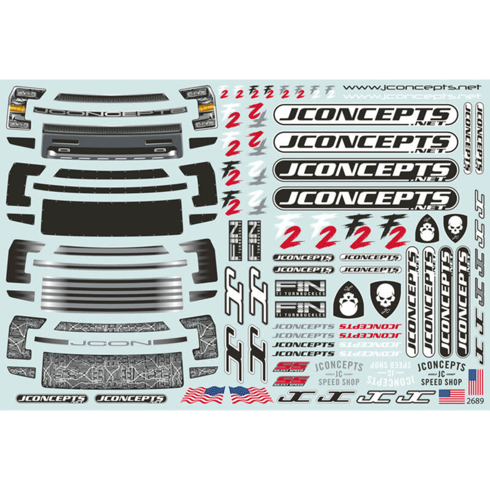 JCONCEPTS 1/10 F2 Finnisher Clear Body with Rear Spoiler: T6.1