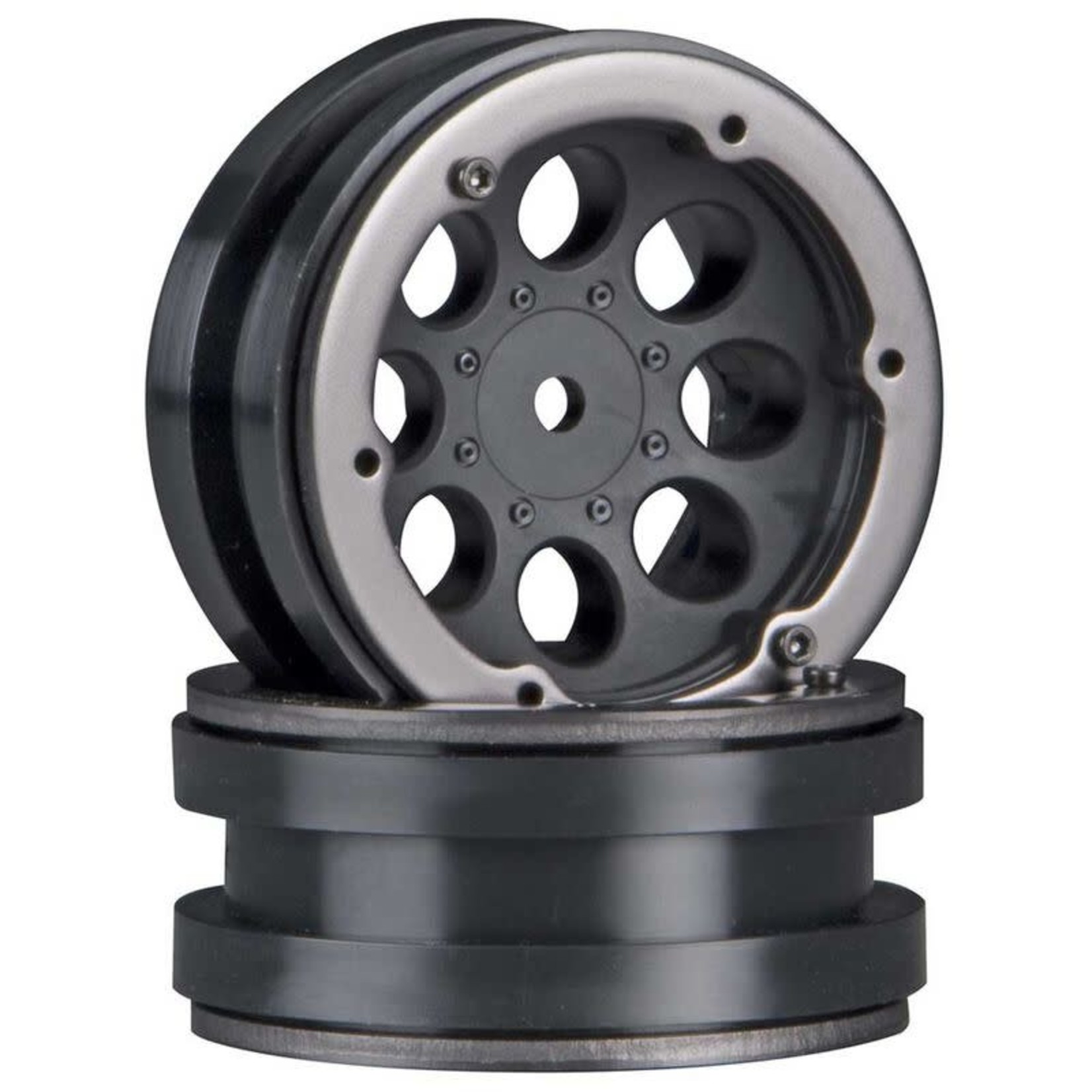 AXIAL 1/10 8-Hole 1.9 Beadlock Wheels, 12mm Hex, Black (2)