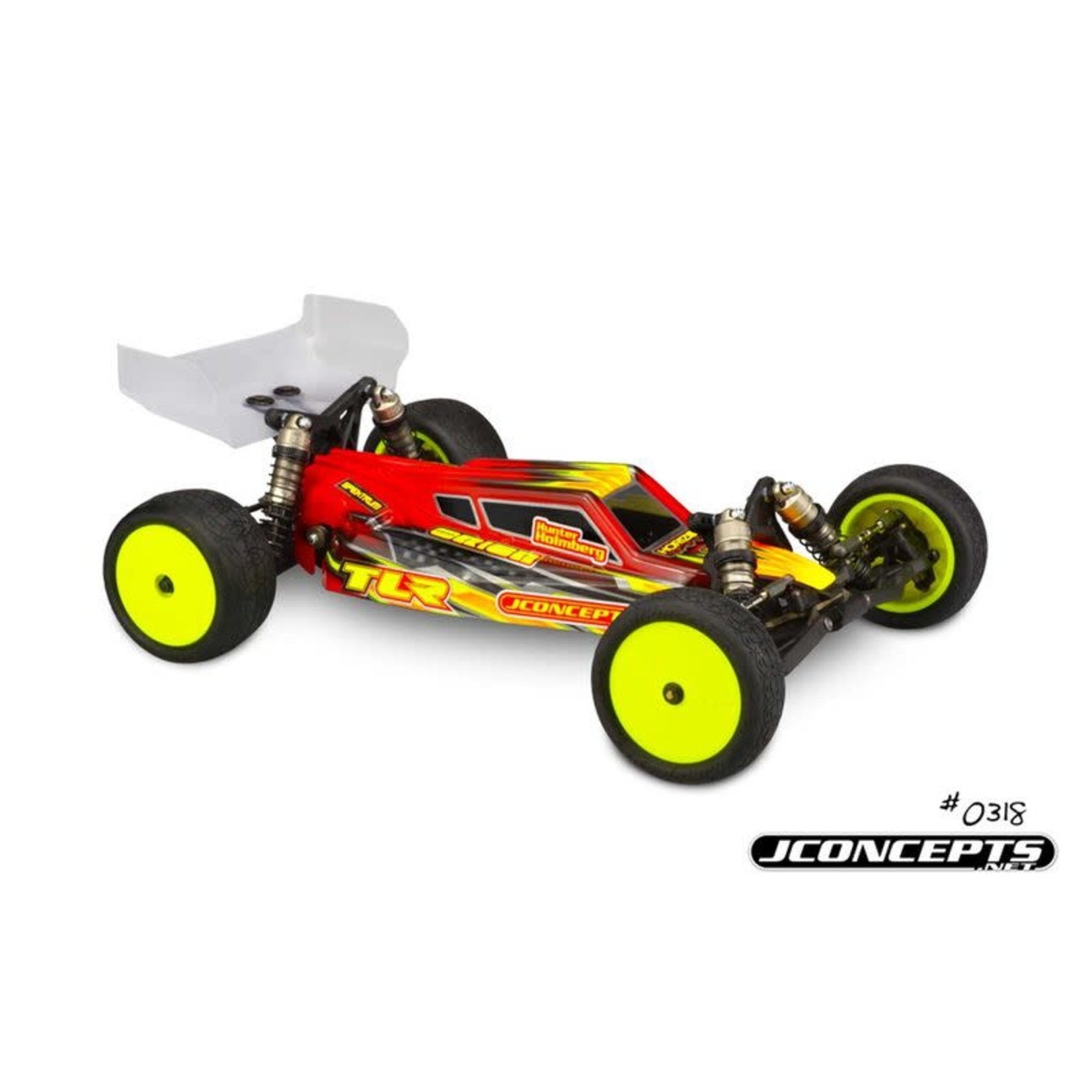 JCONCEPTS 1/10 S2 Clear Body with Aero Wing: 22 4.0/5.0 with Stand-Up or Laydown Transmission