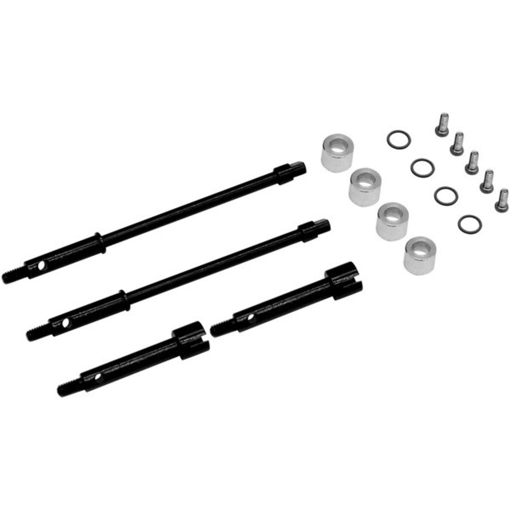 HOT RACING +4mm Steel Drive Axles, for Axial SCX24