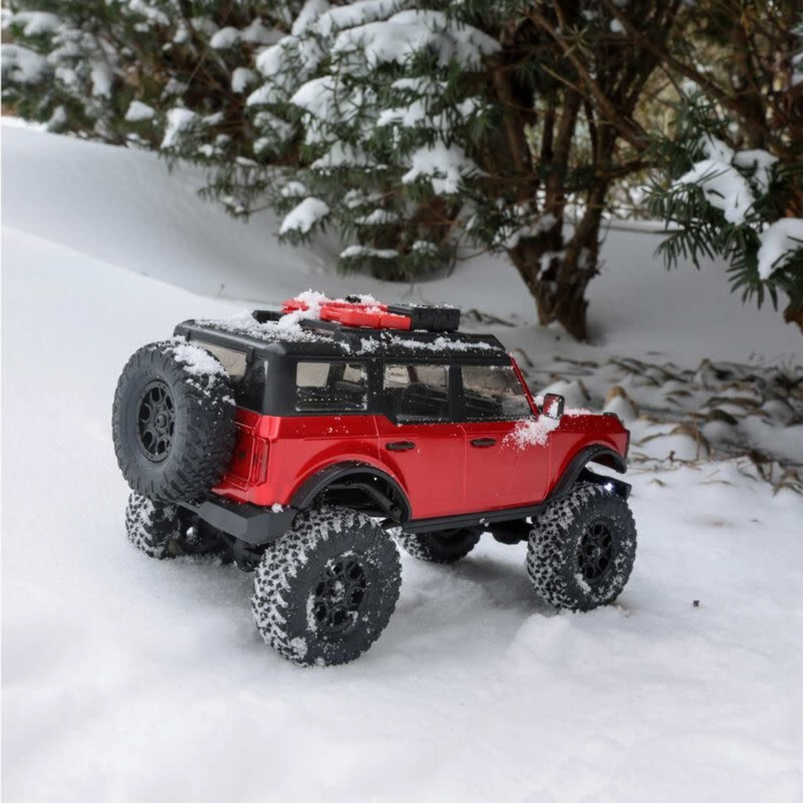 AXIAL 1/24 SCX24 2021 Ford Bronco 4WD Truck Brushed RTR, Red