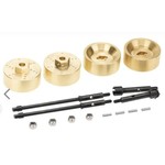 INTEGY Brass 19g Each Wheel Spacers 11mm Thick w/ Extended Axles for Axial 1/24 SCX24