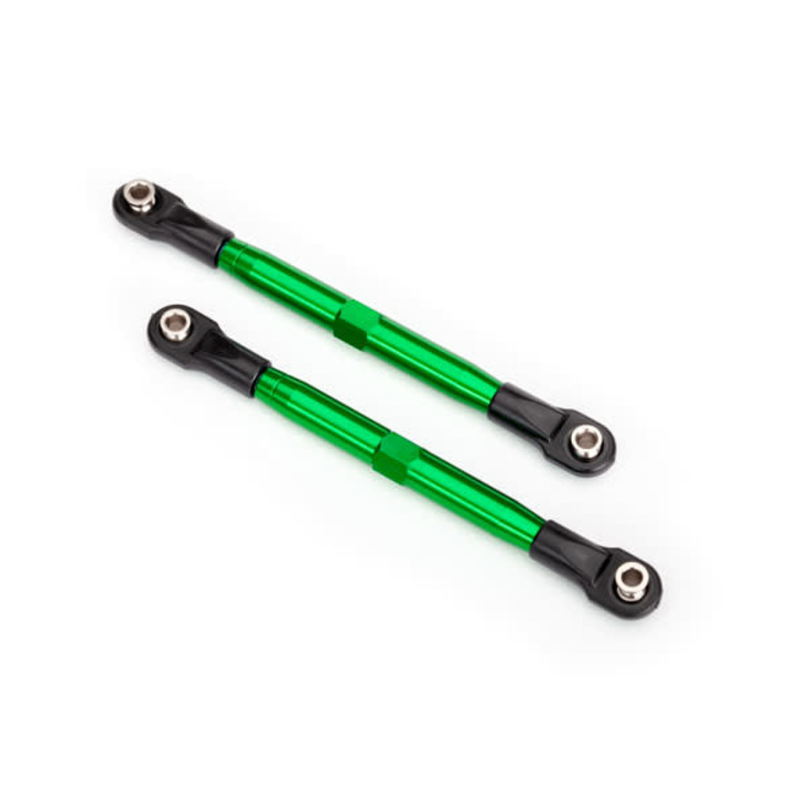 TRAXXAS Toe links (TUBES green-anodized, 7075-T6 aluminum, stronger than titanium) (87mm) (2)/ rod ends (4)/ aluminum wrench (1)