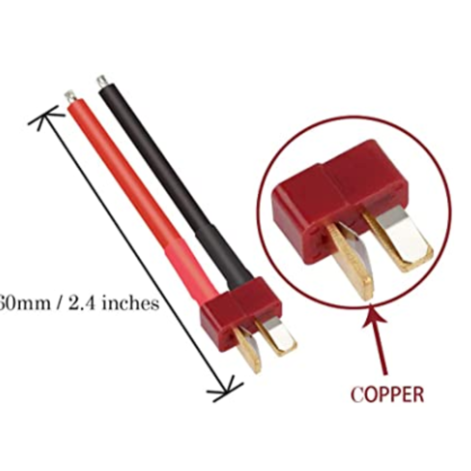 Female T Deans Connectors with wire AZ Turn and Burn RC