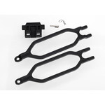 TRAXXAS Hold down, battery (2)/ hold down retainer/ battery post/ angled body clip