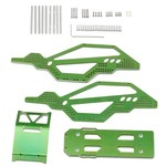 POWERHOBBY Aluminium Rock Racer Conversion Chassis Kit, Green, fits Axial 1/24 SCX24
