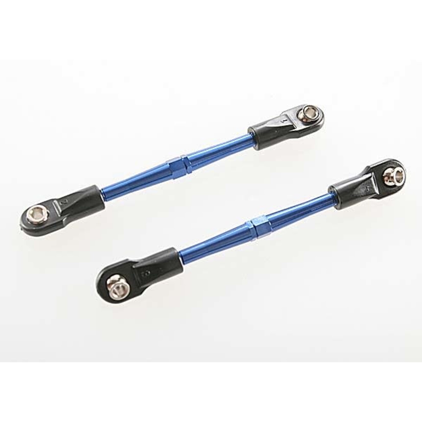 TRAXXAS Turnbuckles, aluminum (blue-anodized), toe links, 59mm (2) (assembled w/ rod ends & hollow balls) (requires 5mm aluminum wrench #5477)