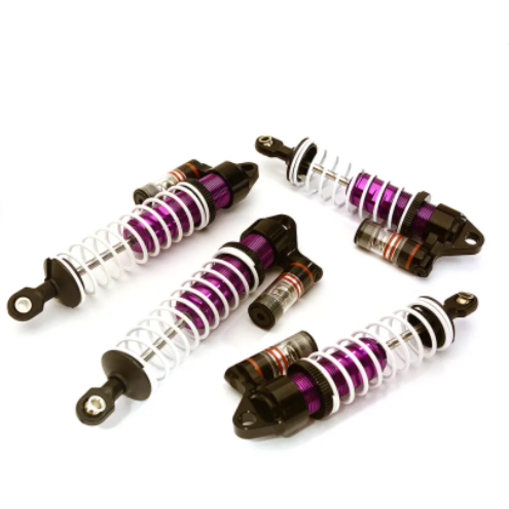 INTEGY Billet Machined Piggyback Shock Set (4) for Traxxas 1/10 Slash