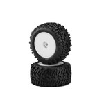 JCONCEPTS Scorpios Tires, Mounted White Wheels, Green Compound (2): Mini-T/B