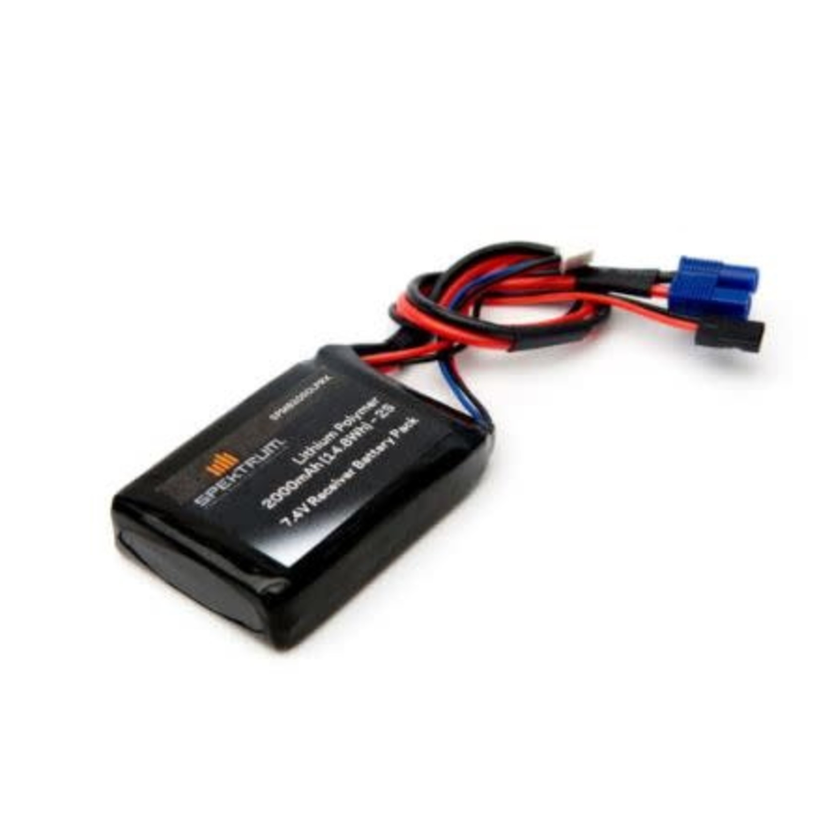 SPEKTRUM 7.4V 2000mAh 2S LiPo Receiver Battery: Universal Receiver, EC3