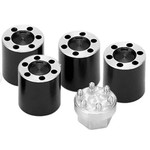 INTEGY Billet Machined Wheel Nuts (4) w/Center Cap Adapter for Axial 1/24 SCX24 Crawler