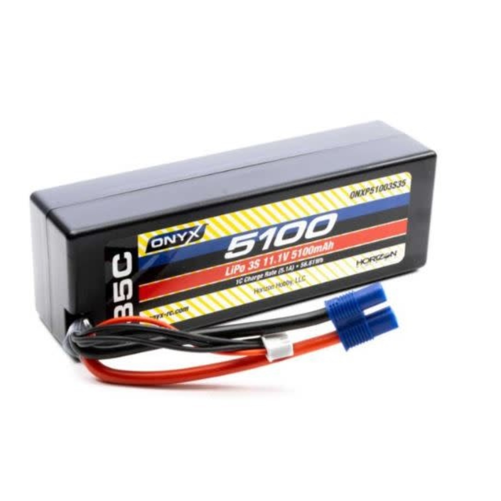 ONYX 11.1V 5100mAh 3S 35C LiPo Hard Case: EC3