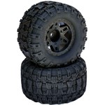POWERHOBBY 1/10 Raptor 2.8" Belted All Terrain Tires, Mounted, 12mm 0 Offset Rear. fits Traxxas 2WD