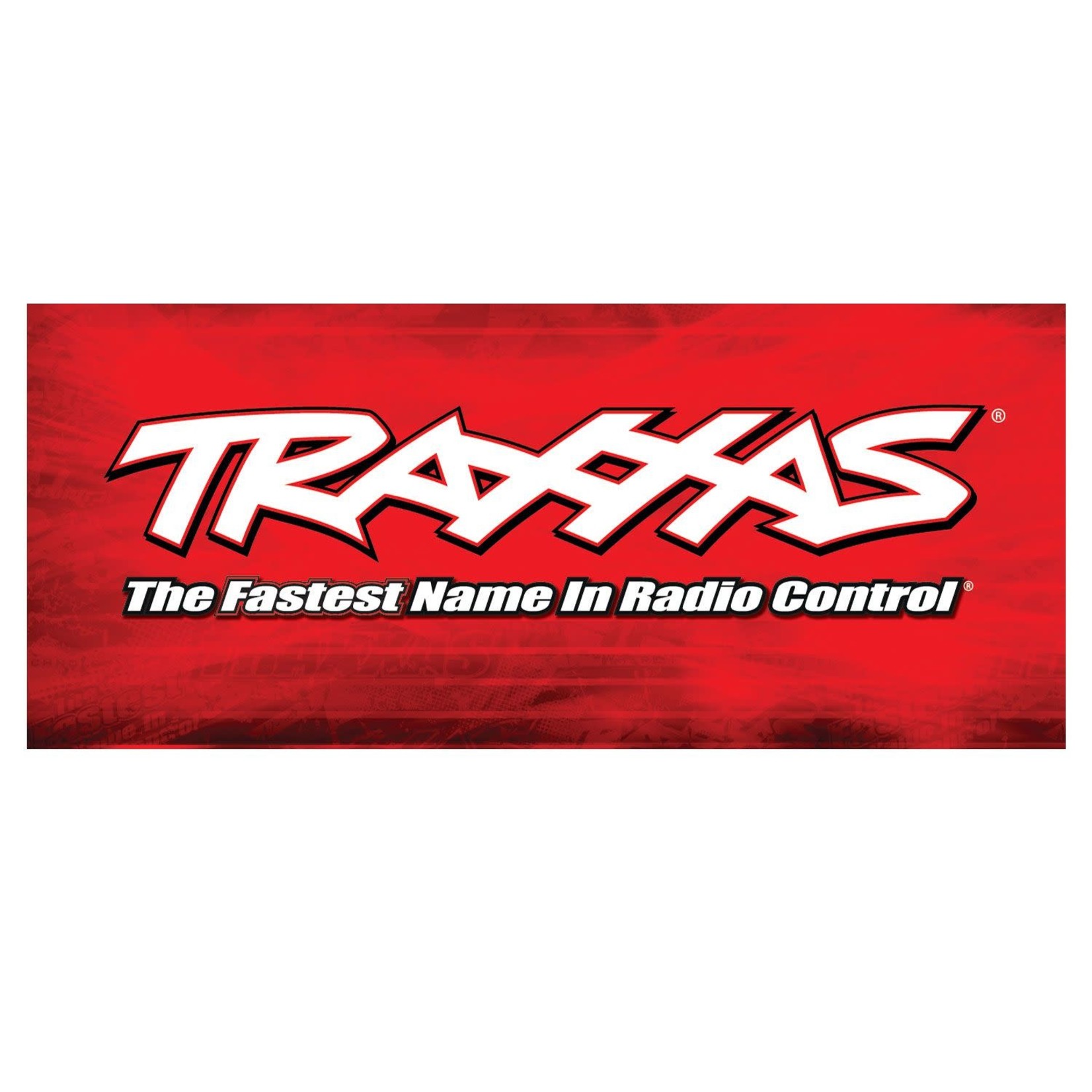 TRAXXAS Traxxas® racing banner, red & black (3x7 feet)