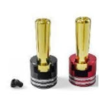 AZTAB AZTAB Heatsink Bullet Plug Grips with 5mm Bullets (Black/Red)