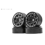 AZTAB AZTAB Beadlock Wheels for TRX-4M 1/18  31X13mm 4pcs/set Brass Ring, (BLACK..)