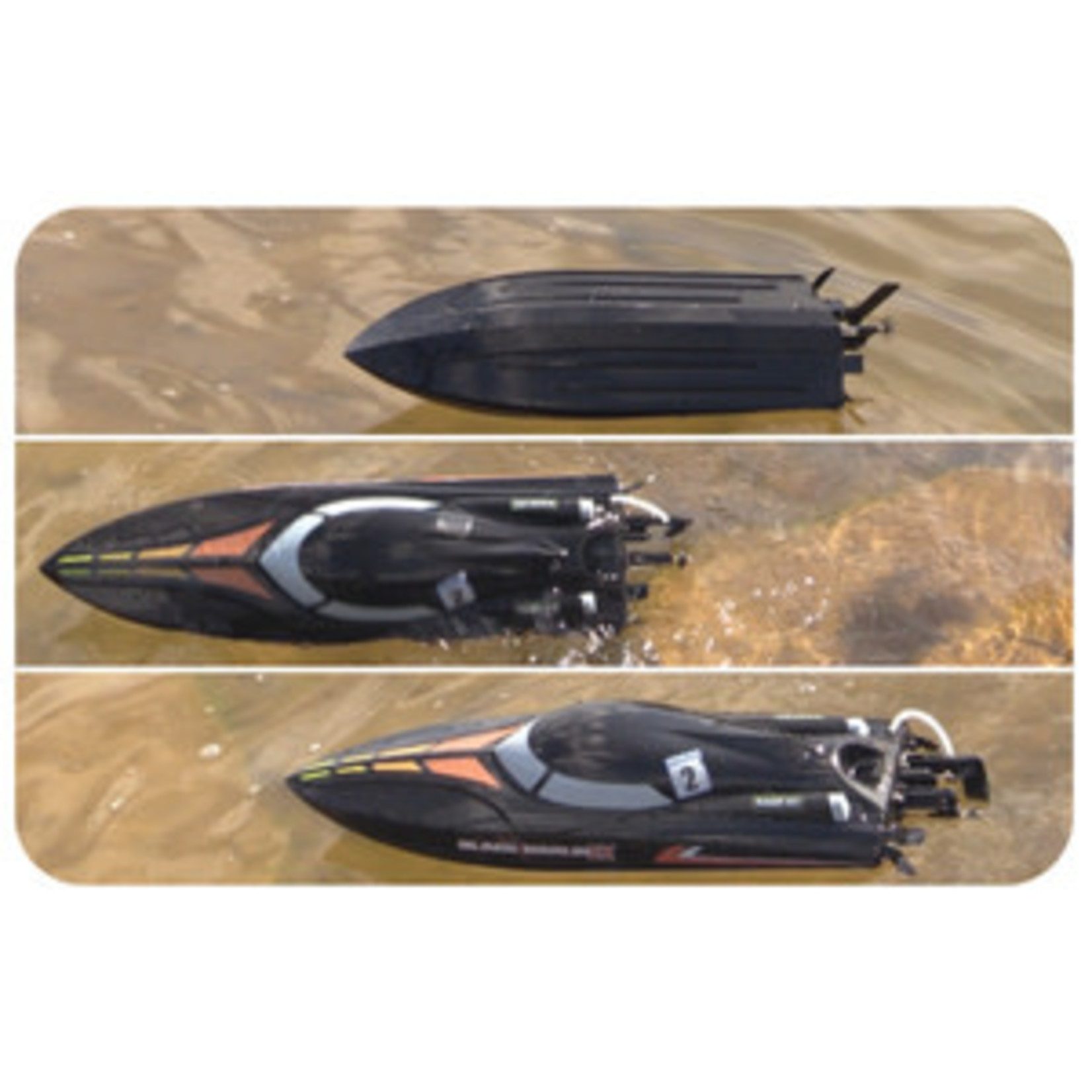 Rage Rc Black Marlin EX Brushed RTR Boat AZ Turn and Burn RC