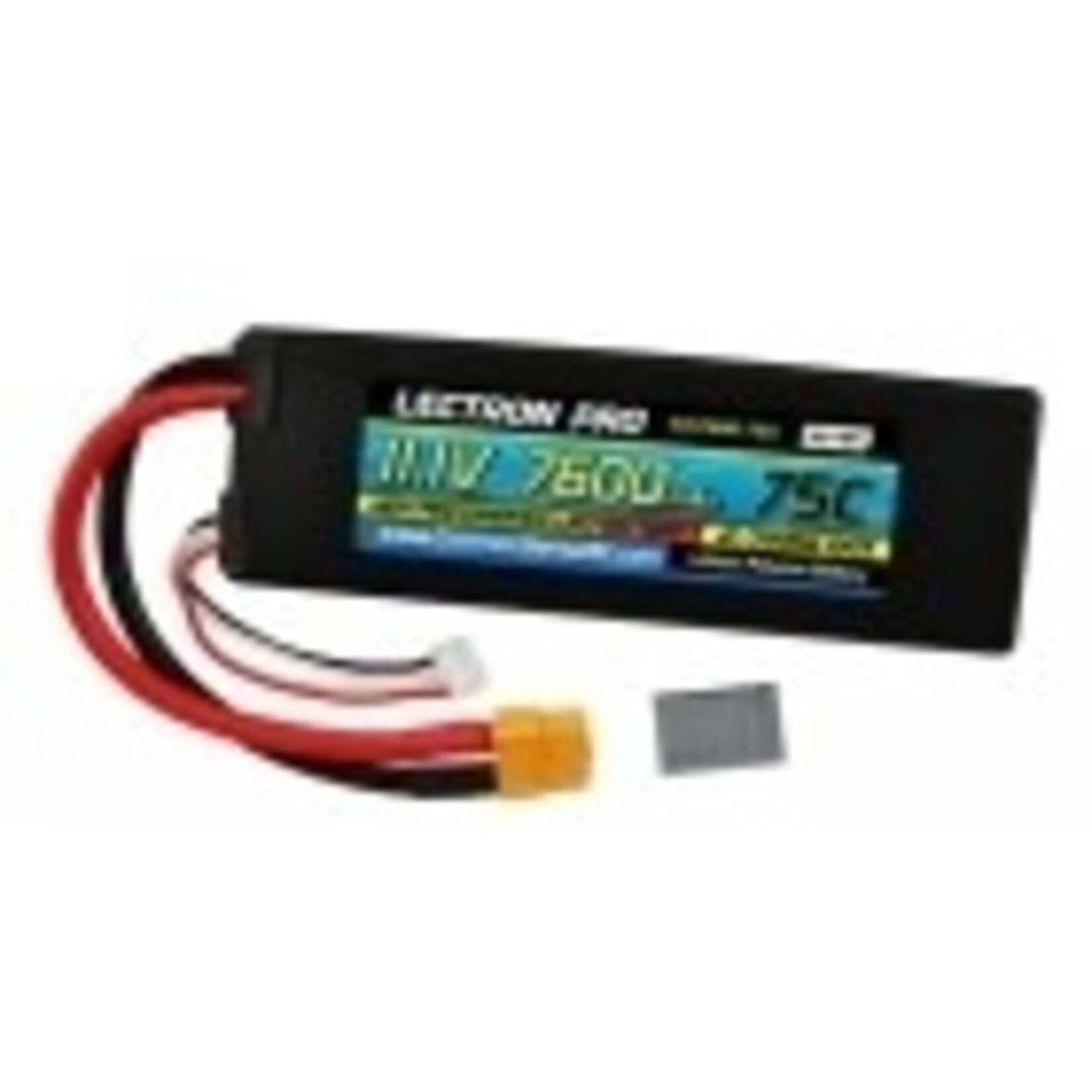 COMMON SENSE RC Lectron Pro 11.1V 7600mAh 75C Lipo Battery with XT60 Connector + CSRC adapter for XT60 batteries to popular RC vehicles