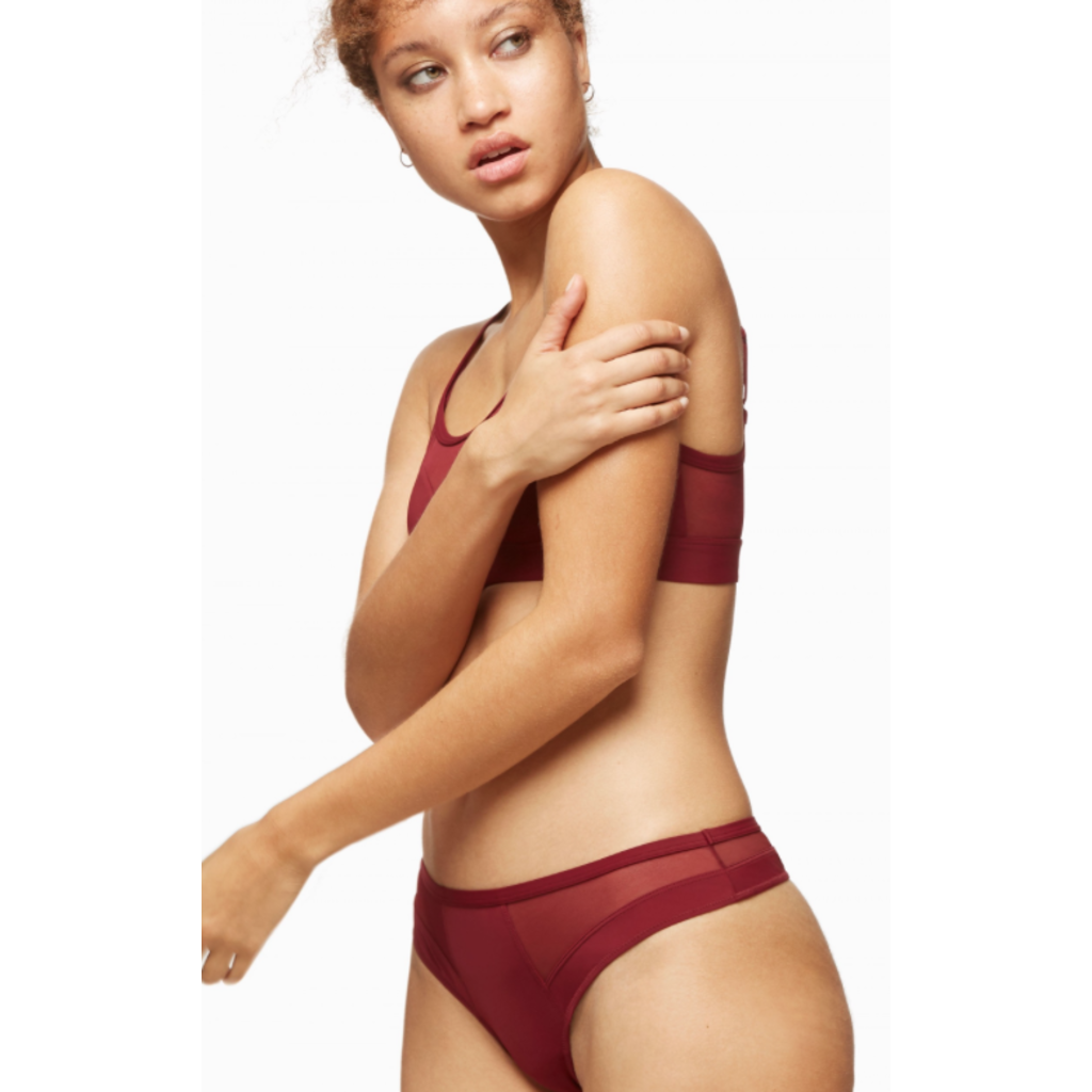 BLUSH BLUSH CULOTTE THONG BOUND PORT/BOURGOGNE