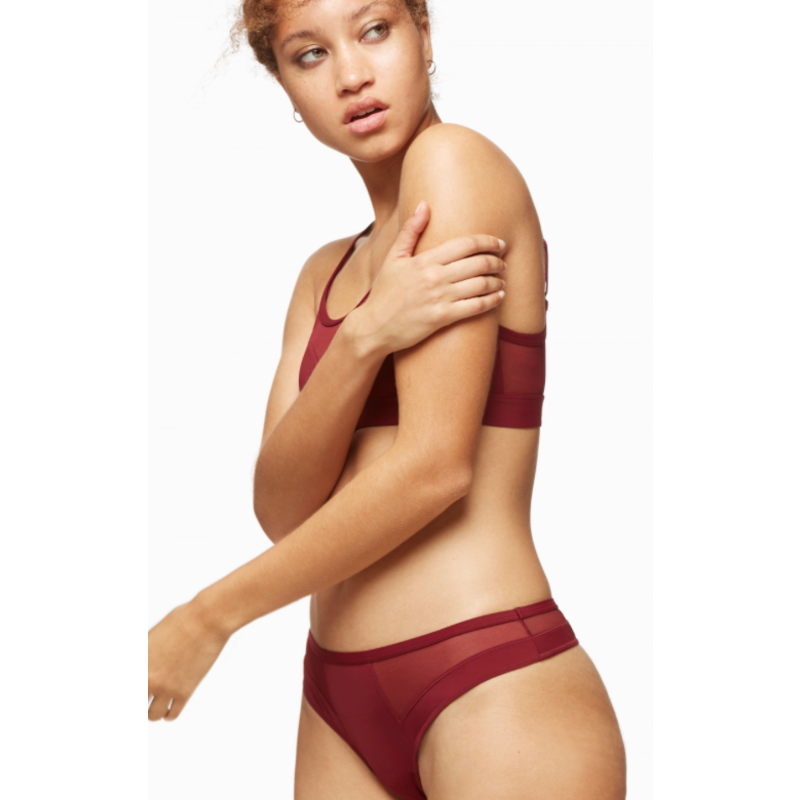 BLUSH BLUSH CULOTTE THONG BOUND PORT / BURGUNDY