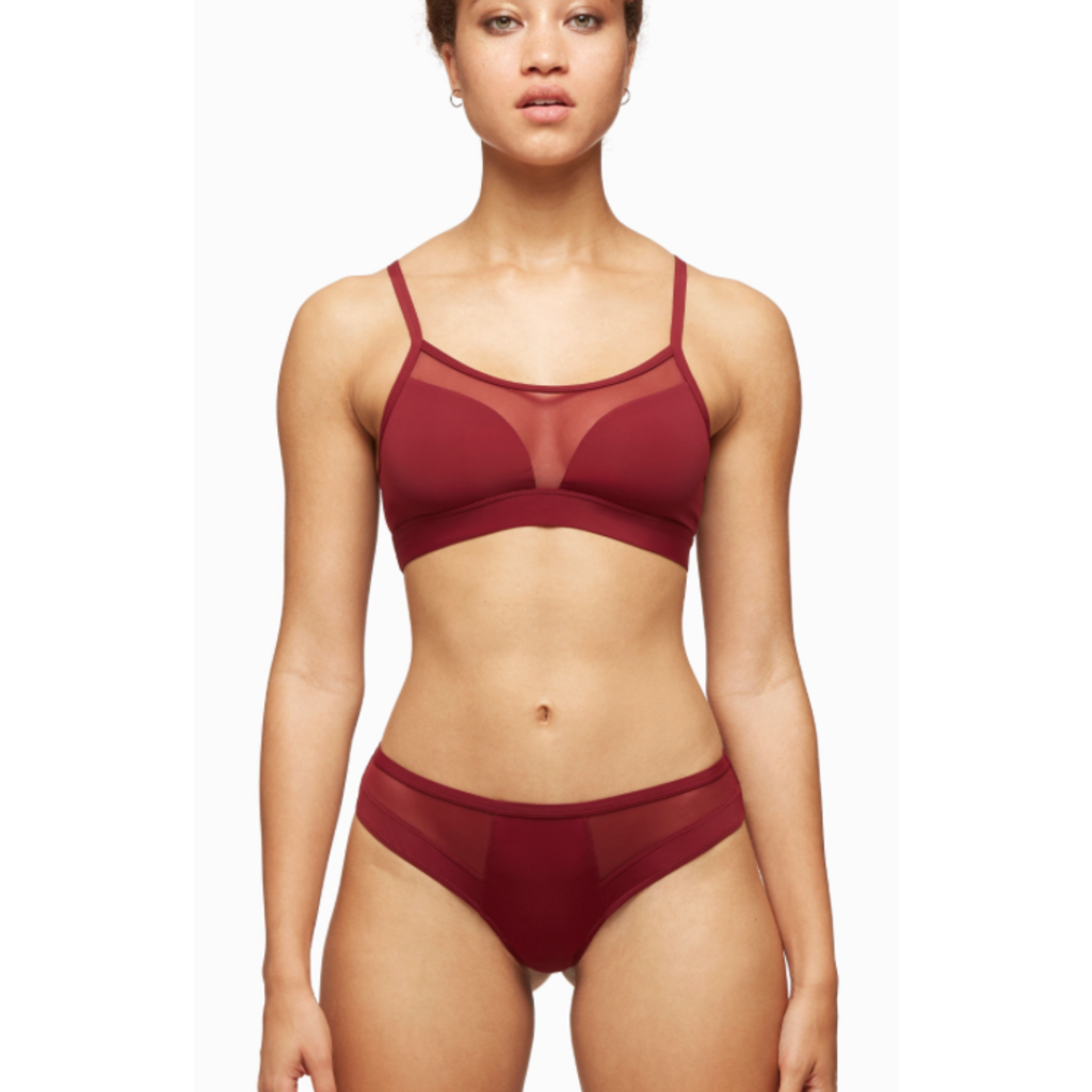 BLUSH BLUSH CULOTTE THONG BOUND PORT/BOURGOGNE