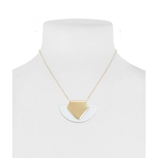 CARACOL CARACOL SHORT NECKLACE PENDANT HALF MOON IVORY