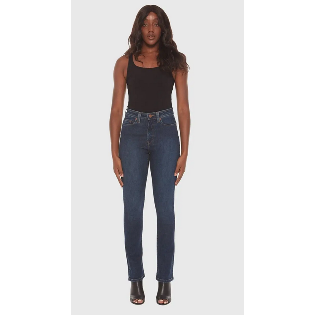 LOLA JEANS LOLA JEANS KATE HIGH RISE STRAIGHT COOL STARRY NIGHT