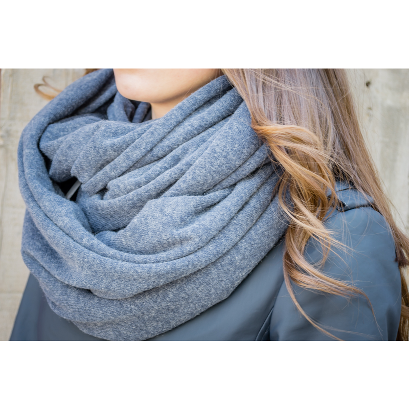 BALUCHON FOULARD INFINI XL TRICOT UNI T734 BLEU