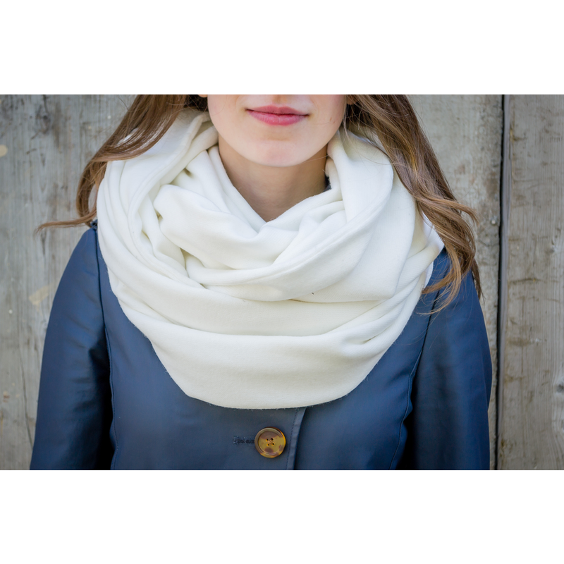 BALUCHON FOULARD INFINI XL TRICOT UNI T737 BLANC
