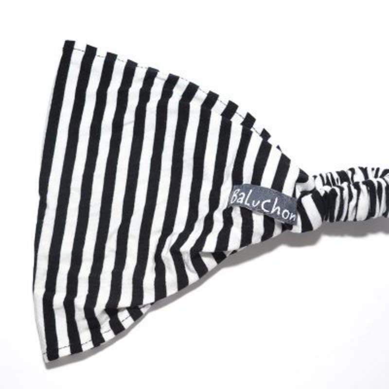 BALUCHON BANDEAU LIGNÉ BLANC/NOIR