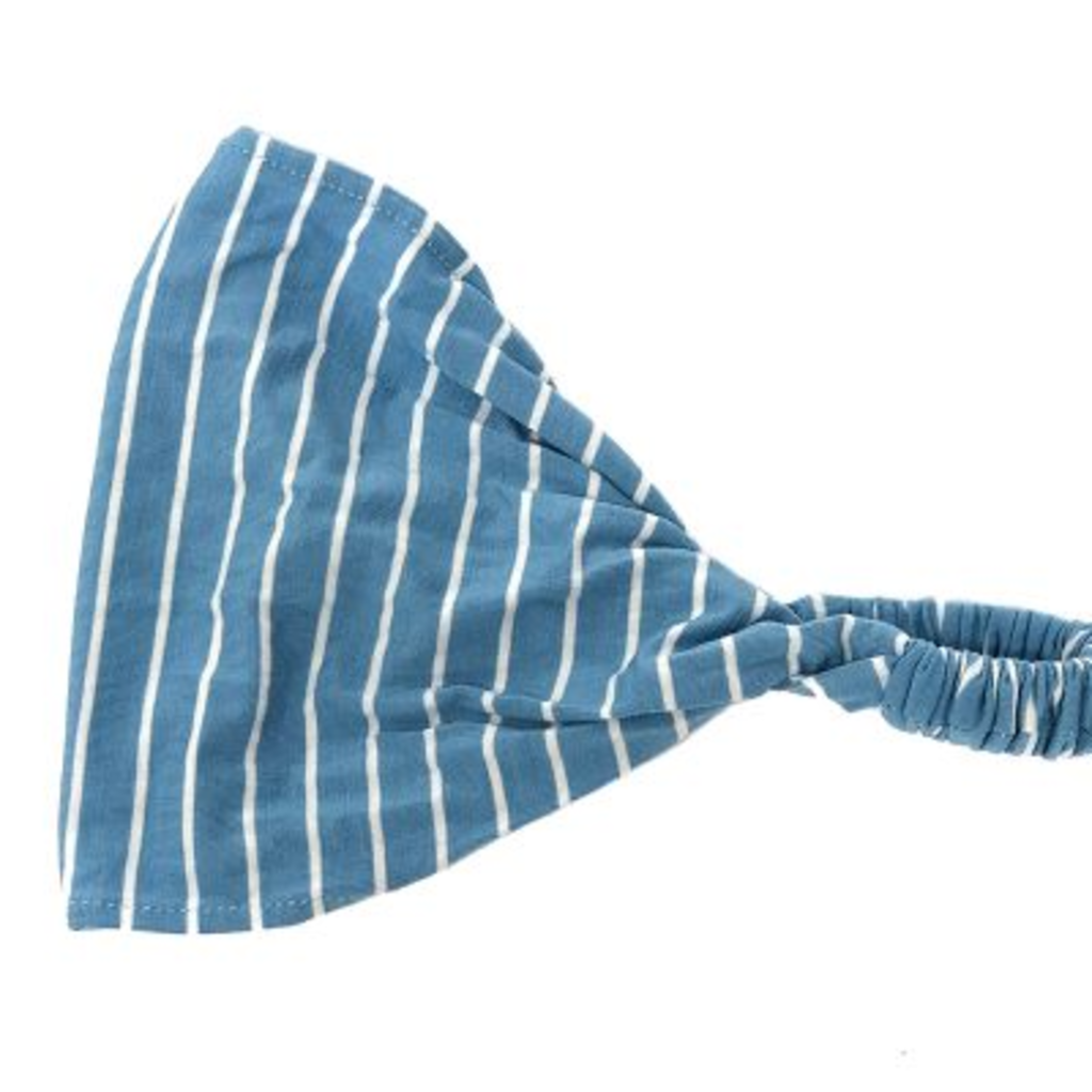 BALUCHON BANDEAU LIGNÉ BLEU CIEL/BLANC