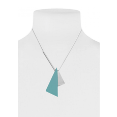 CARACOL CARACOL SHORT NECKLACE 2 TRIANGLES TEA