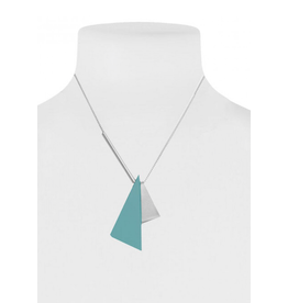 CARACOL CARACOL SHORT NECKLACE 2 TRIANGLES TEA