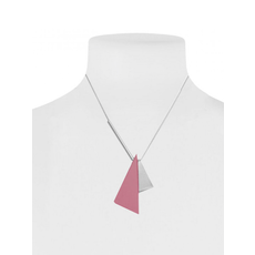 CARACOL CARACOL SHORT NECKLACE 2 TRIANGLES PINK