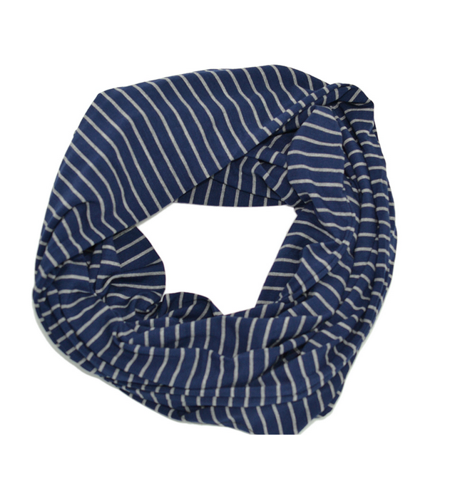 BALUCHON BALUCHON FOULARD INFINI LIGNÉ MARINE