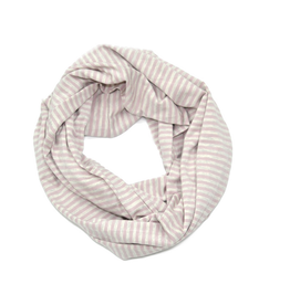 BALUCHON FOULARD INFINI LIGNÉ GRIS/ROSE