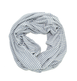 BALUCHON FOULARD INFINI LIGNÉ GRIS BLEU