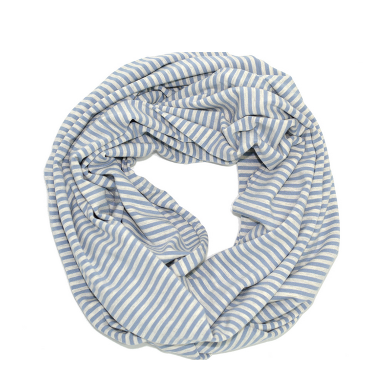 BALUCHON FOULARD INFINI LIGNÉ GRIS BLEU