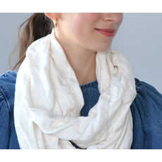 BALUCHON FOULARD INFINI COUTURE ZIG ZAG IVOIRE