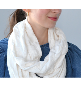BALUCHON FOULARD INFINI COUTURE ZIG ZAG IVOIRE