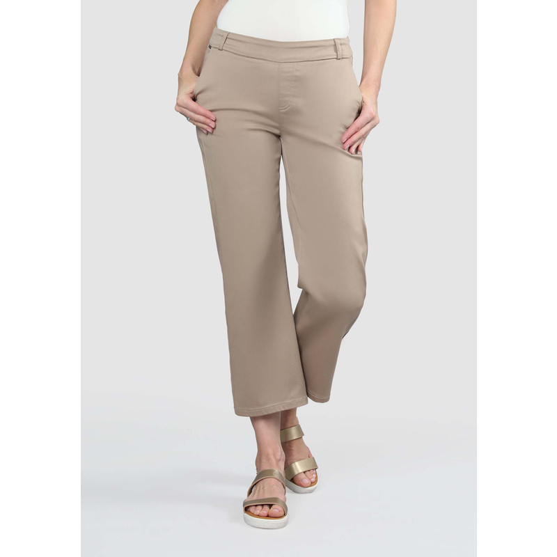 LISETTE LISETTE LENA DENIM 24'' CROPPED TROUSER TAN