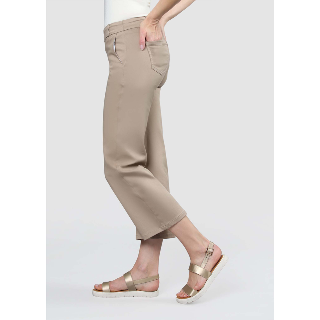 LISETTE LISETTE LENA DENIM 24'' CROPPED TROUSER TAN