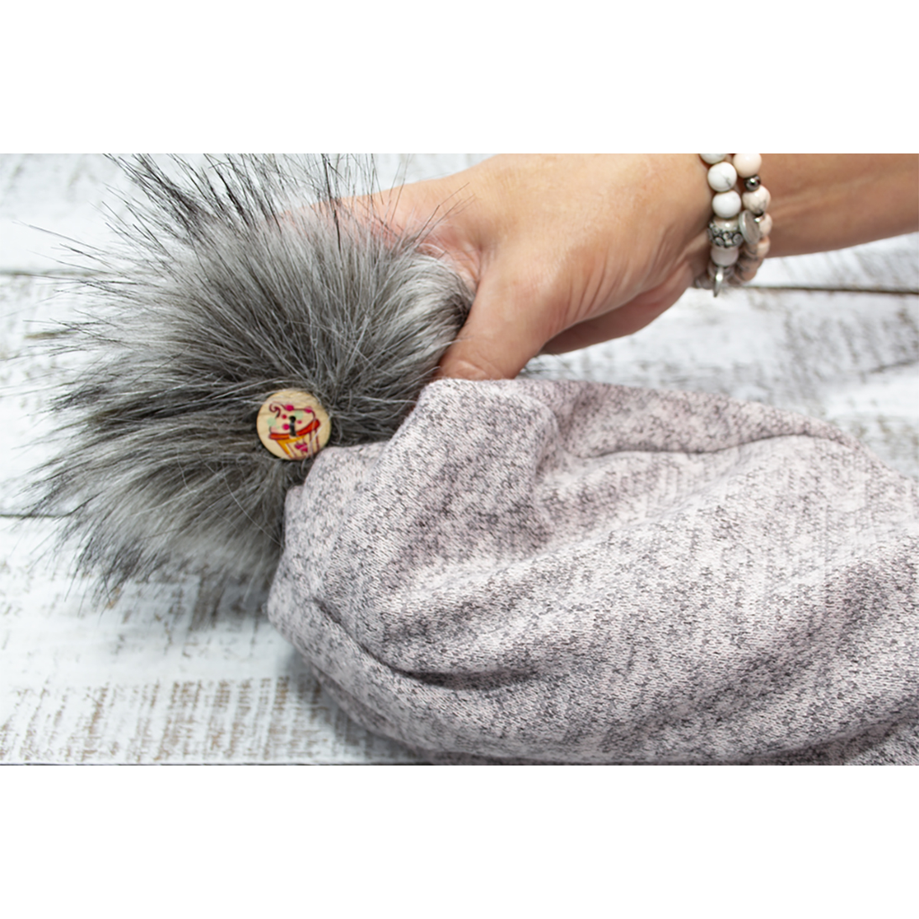 BALUCHON TUQUE PONPON CHARCAOL