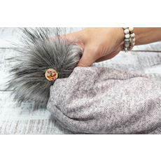 BALUCHON TUQUE PONPON CHARCAOL