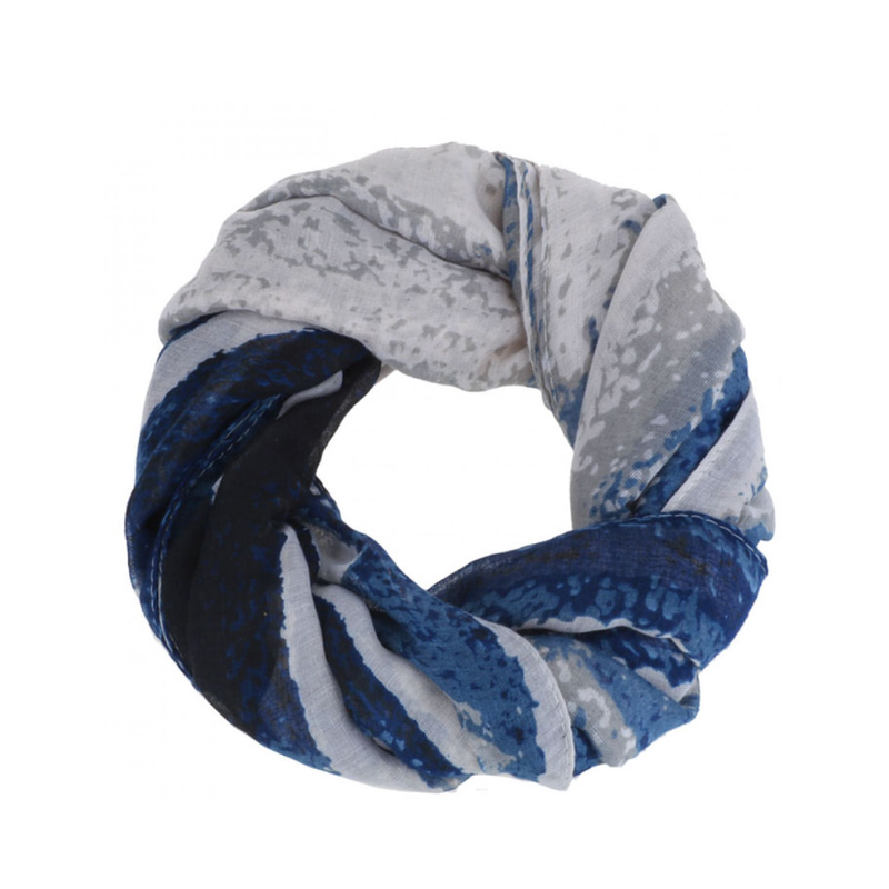 CARACOL CARACOL FOULARD MURAILLE DE CHINE BLEU