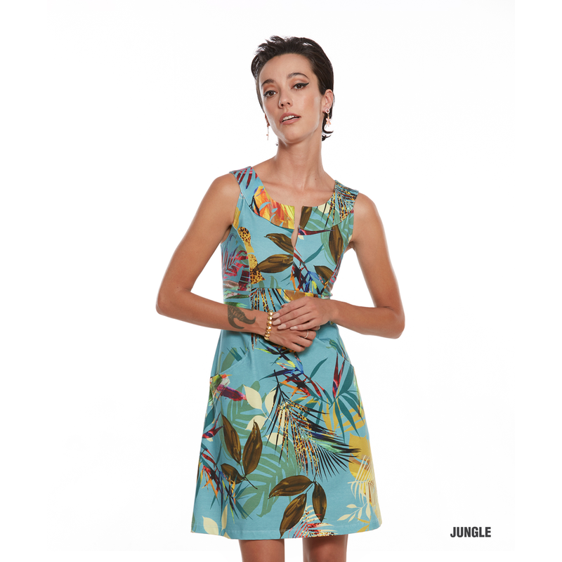 LUC FONTAINE LUC FONTAINE ROBE JUNGLE TEAL